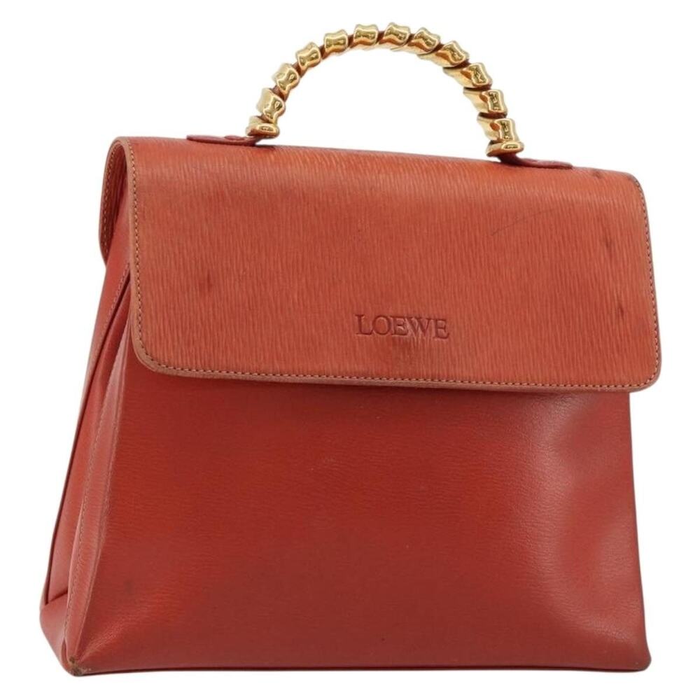 Loewe Leather Velazquez Handbag Red